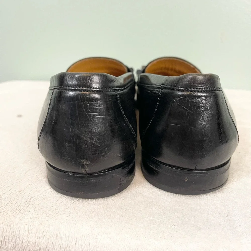 Mezlan Santander Men's Black Leather Kiltie Tassel Loafer Shoes Size 11M - Picture 7 of 12